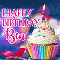 Happy Birthday Ben - Lovely Animated GIF