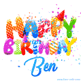 Happy Birthday Ben - Creative Personalized GIF With Name
