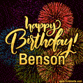 Happy Birthday, Benson! Celebrate with joy, colorful fireworks, and unforgettable moments.