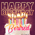 Bertred - Animated Happy Birthday Cake GIF Image for WhatsApp