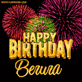 Wishing You A Happy Birthday, Berura! Best fireworks GIF animated greeting card.