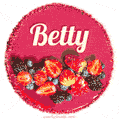Happy Birthday Cake with Name Betty - Free Download