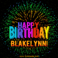New Bursting with Colors Happy Birthday Blakelynn GIF and Video with Music