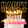 Blakelynn - Animated Happy Birthday Cake GIF Image for WhatsApp