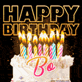 Bo - Animated Happy Birthday Cake GIF for WhatsApp