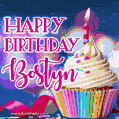 Happy Birthday Bostyn - Lovely Animated GIF