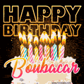 Boubacar - Animated Happy Birthday Cake GIF for WhatsApp