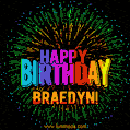 New Bursting with Colors Happy Birthday Braedyn GIF and Video with Music