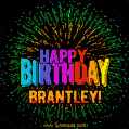 New Bursting with Colors Happy Birthday Brantley GIF and Video with Music