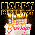 Breckyn - Animated Happy Birthday Cake GIF Image for WhatsApp