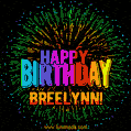 New Bursting with Colors Happy Birthday Breelynn GIF and Video with Music