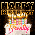 Brently - Animated Happy Birthday Cake GIF for WhatsApp