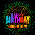 New Bursting with Colors Happy Birthday Brighton GIF and Video with Music