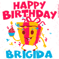 Funny Happy Birthday Brigida GIF
