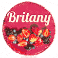 Happy Birthday Cake with Name Britany - Free Download