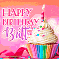 Happy Birthday Britt - Lovely Animated GIF