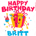 Funny Happy Birthday Britt GIF