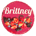 Happy Birthday Cake with Name Brittney - Free Download