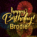 Happy Birthday, Brodie! Celebrate with joy, colorful fireworks, and unforgettable moments.