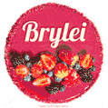 Happy Birthday Cake with Name Brylei - Free Download