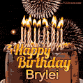 Chocolate Happy Birthday Cake for Brylei (GIF)