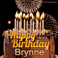 Chocolate Happy Birthday Cake for Brynne (GIF)