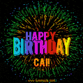 New Bursting with Colors Happy Birthday Cai GIF and Video with Music