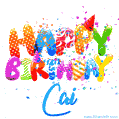 Happy Birthday Cai - Creative Personalized GIF With Name