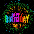 New Bursting with Colors Happy Birthday Caio GIF and Video with Music