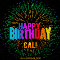 New Bursting with Colors Happy Birthday Cal GIF and Video with Music