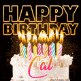 Cal - Animated Happy Birthday Cake GIF for WhatsApp