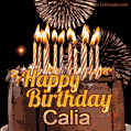 Chocolate Happy Birthday Cake for Calia (GIF)