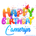 Happy Birthday Cameryn - Creative Personalized GIF With Name
