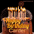 Chocolate Happy Birthday Cake for Carder (GIF)