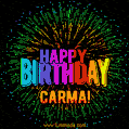 New Bursting with Colors Happy Birthday Carma GIF and Video with Music