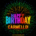 New Bursting with Colors Happy Birthday Carmello GIF and Video with Music