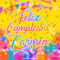 Feliz Cumpleaños Carmen (GIF)