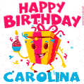 Funny Happy Birthday Carolina GIF