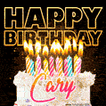 Cary - Animated Happy Birthday Cake GIF for WhatsApp