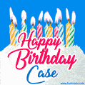 Happy Birthday GIF for Case with Birthday Cake and Lit Candles