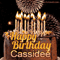 Chocolate Happy Birthday Cake for Cassidee (GIF)
