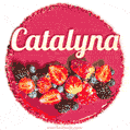 Happy Birthday Cake with Name Catalyna - Free Download