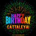 New Bursting with Colors Happy Birthday Cattaleya GIF and Video with Music
