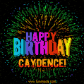 New Bursting with Colors Happy Birthday Caydence GIF and Video with Music