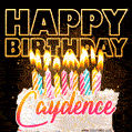 Caydence - Animated Happy Birthday Cake GIF for WhatsApp