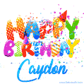 Happy Birthday Caydon - Creative Personalized GIF With Name