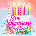 Joyeux anniversaire, Cecelia! - GIF Animé