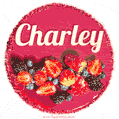 Happy Birthday Cake with Name Charley - Free Download