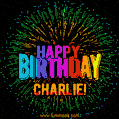 New Bursting with Colors Happy Birthday Charlie GIF and Video with Music
