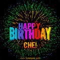 New Bursting with Colors Happy Birthday Che GIF and Video with Music